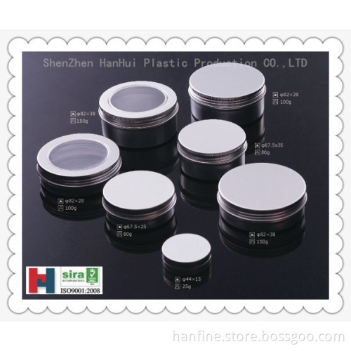 Round Aluminum Cosmetic Jar For Cream